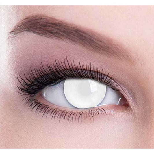 White Blind White Theatrical Contact Lenses