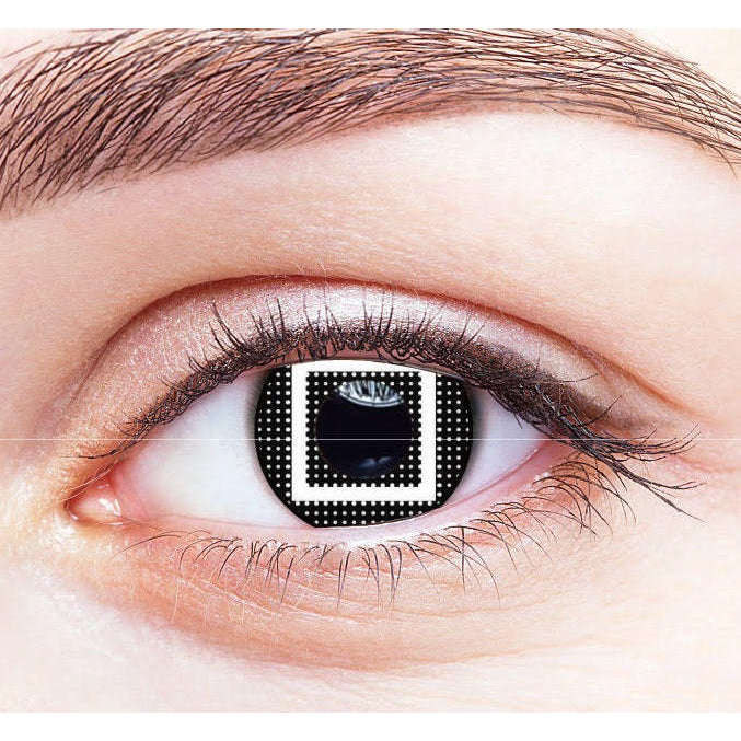 Squad Game Black Square Contact Lenses