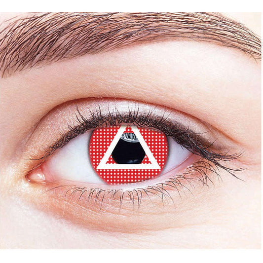 Squad Game Red Triangle Contact Lenses