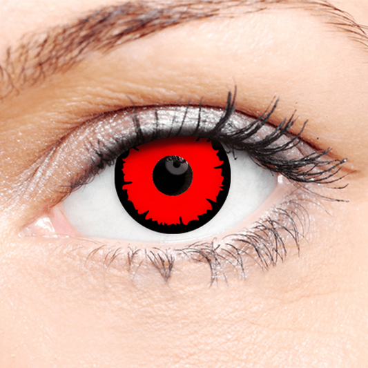 Angelic Red and Black Theatrical Contact Lenses