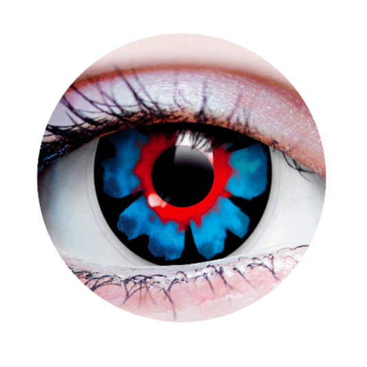 Supernatural Blue Red and Black Theatrical Contact Lenses