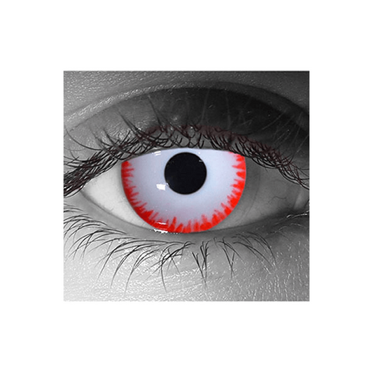 Berzerker White and Red Theatrical Contact Lenses