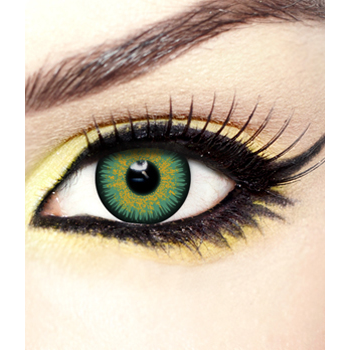 Maleficent Green and Black Theatrical Contact Lenses