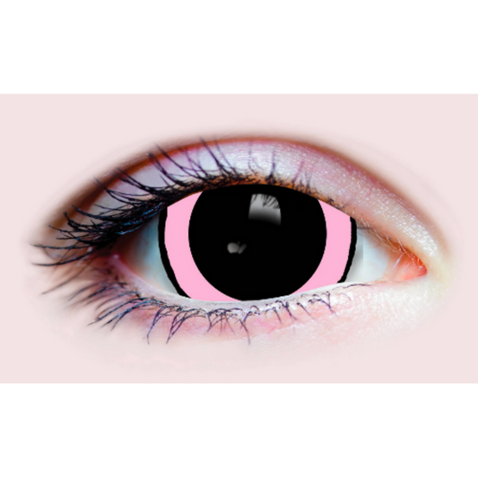 Acid I Pink and Black Theatrical Contact Lenses
